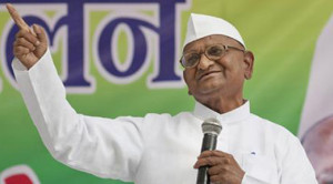 Anna Hazare protest against land aquisition