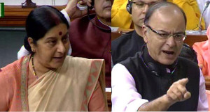 sushma swaraj-arun jeitley - in parliament